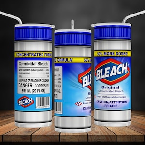 Sarcastic Bleach Tumbler Wrap PNG: Funny Prank Gift (Digital File)
