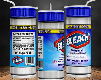 Sarcastic Bleach Tumbler Wrap PNG: Funny Prank Gift (Digital File)