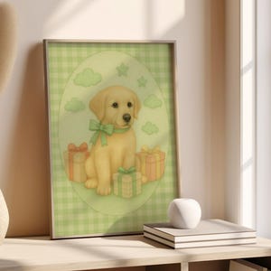 Golden Retriever Nursery Print, Baby Boy Nursery, Golden Retriever Art, Baby Shower Gift, Puppy nursery Decor, Kids Room Decor