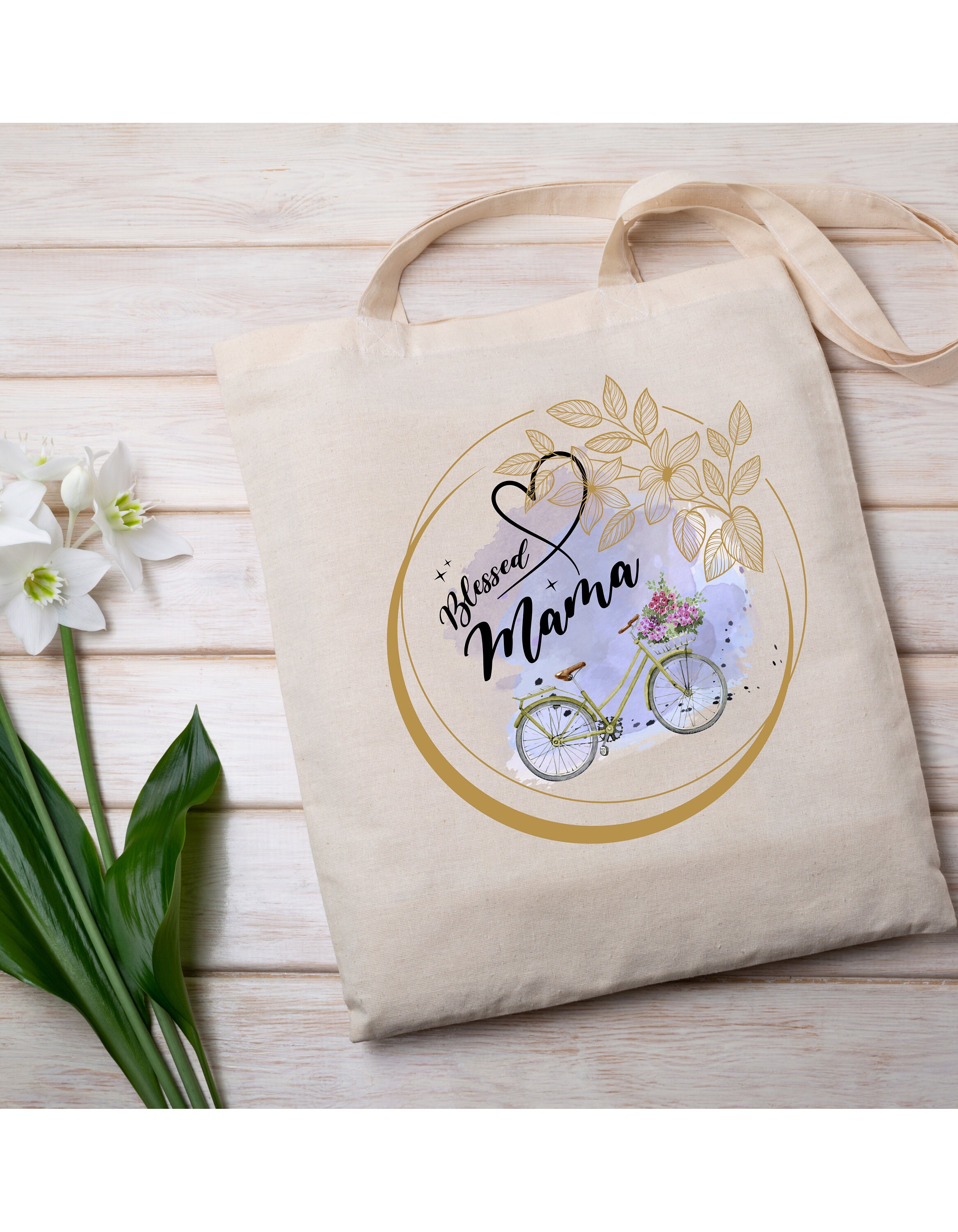 Retro Floral PNG, Tote Bag Pattern, Mothers Day PNG, Boho Mama Flower ...