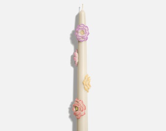 Camellia Flower Taper Candle Silicone Mold: Paraffin & Stearin Candle Making