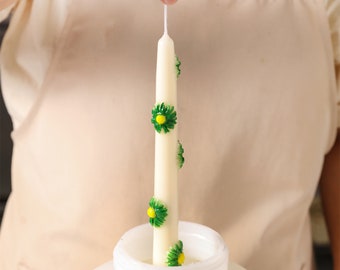 Daisy Flower Taper Candle Silicone Mold: DIY Candlestick Mould
