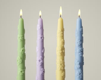 Petal Waltz Floral Taper Candle Silicone Mold - I