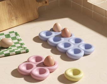 Egg Ripple Round Egg Tray Silicone Molds for Concrete Jesmonite Cement Kitchen Decoration Tools