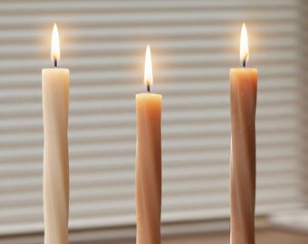 Serene Twist Taper Candle Mold - Elegant Home Decor, Reusable Non-Stick Craft Tool