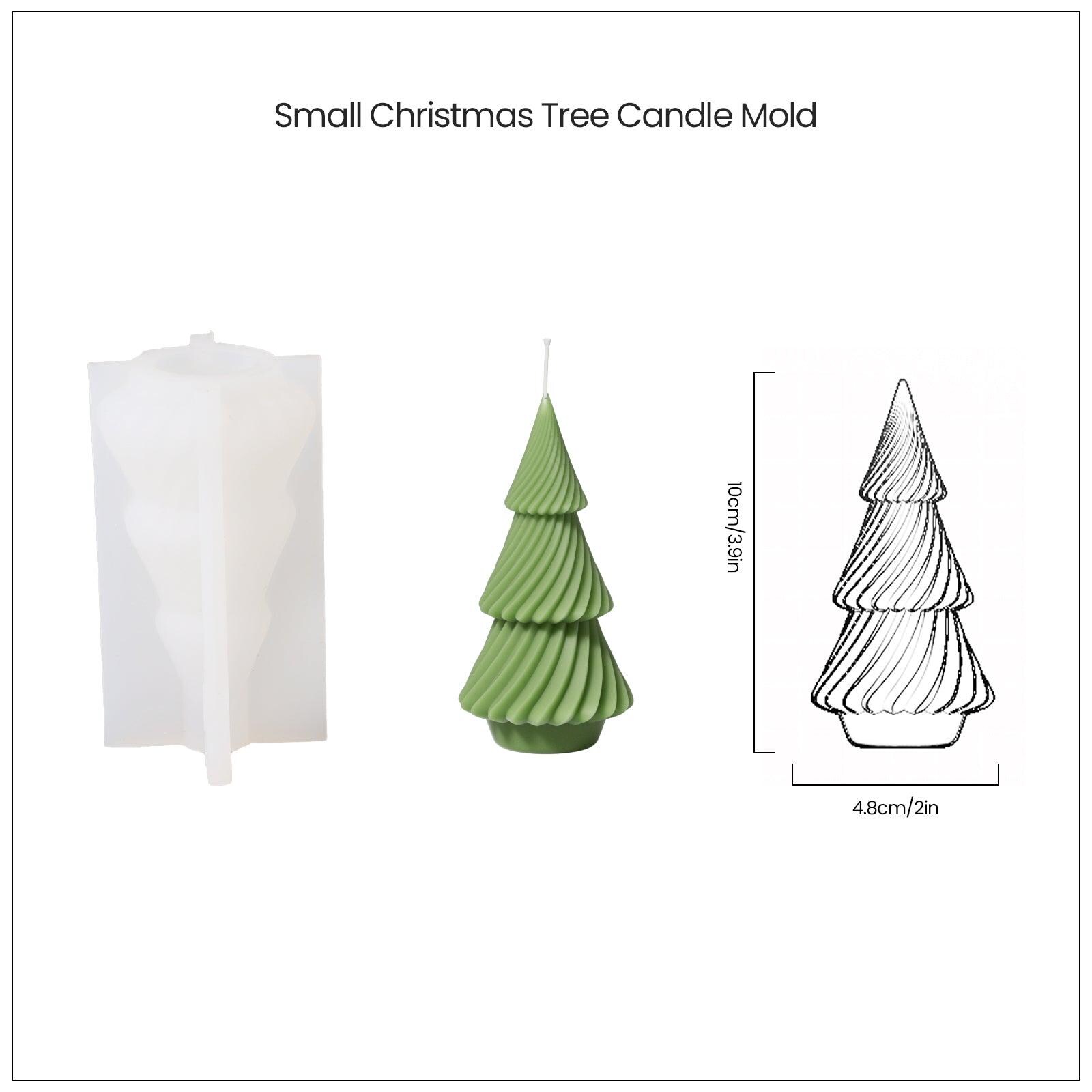 BOOWAN NICOLE Forma di candela Albero di Natale,Stampo in silicone di abete stilizzato,Accessori Per Fare candele (LZ0652-1