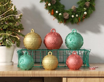 Collezione di stampi in silicone per barattoli di candele luminose con ciondolo natalizio Boowan Nicole