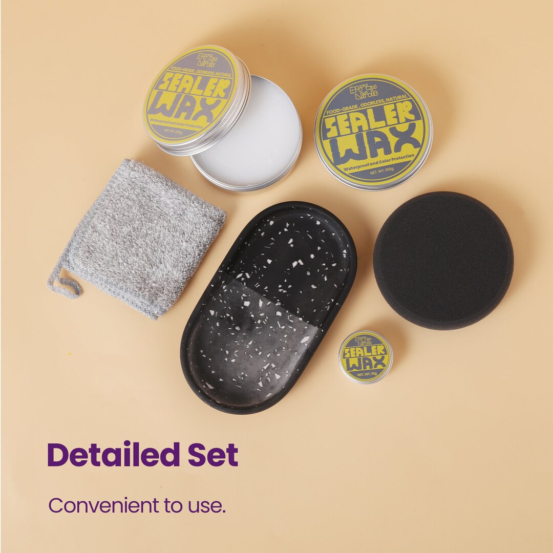 Clear Paste Sealer Wax Set, Perfect for Jesmonite & Concrete and Stone