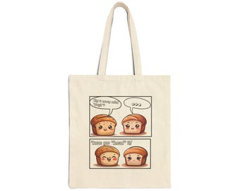 Breaderick Artisan Loaf Illustration Tote Bag | Canvas Market Grocery Bag