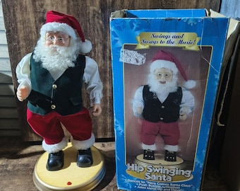 Holly Jolly Rock Santa Animated Dancing Singing Cowboy Alan