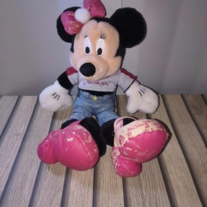 Vintage Minnie Mouse Soft Toy Plush, Walt Disney Collectible, Retro Disney Stuffed Toy, Classic Character Plush Gift, Disneyana Memorabilia image 1
