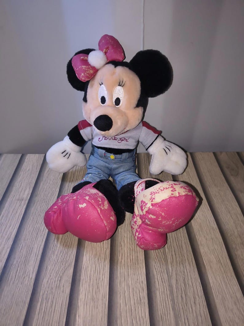 Vintage Minnie Mouse Soft Toy Plush, Walt Disney Collectible, Retro Disney Stuffed Toy, Classic Character Plush Gift, Disneyana Memorabilia image 1