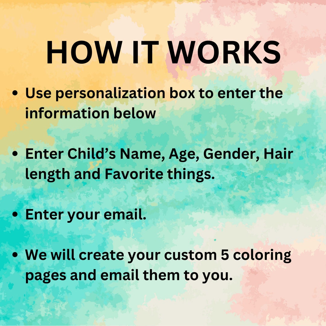 Printable Custom Coloring Pages Etsy