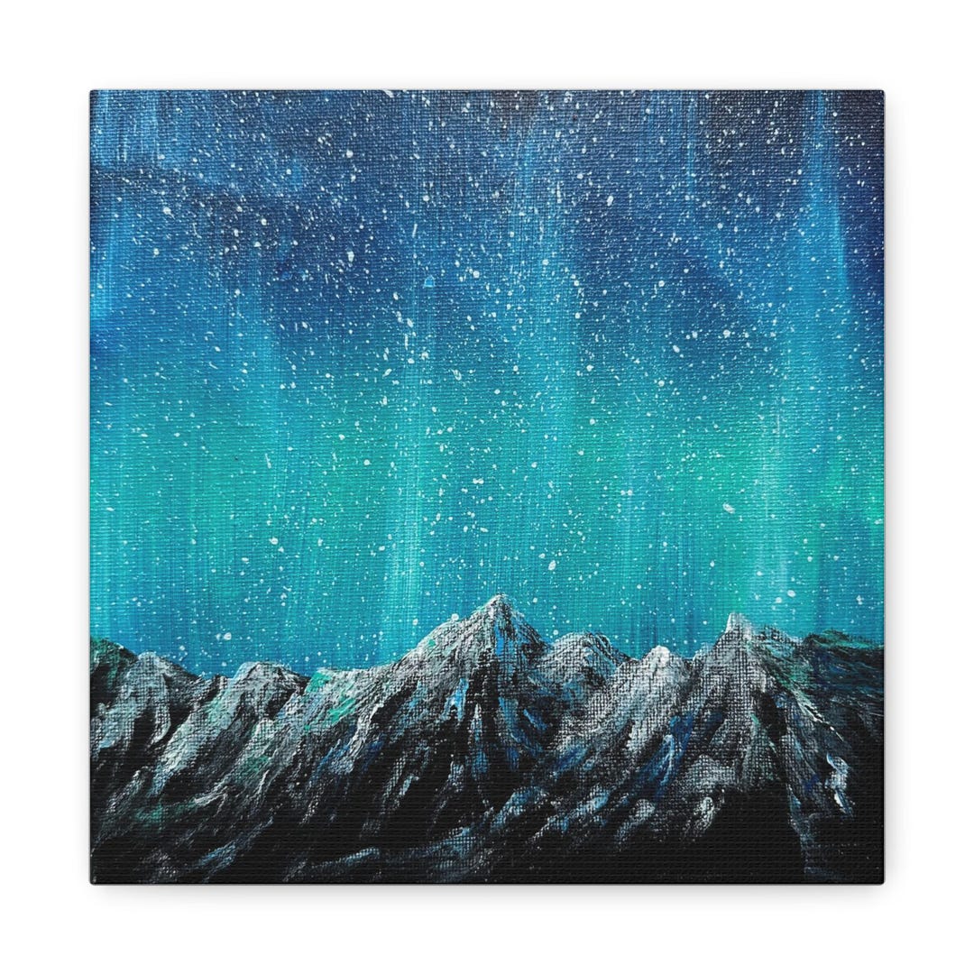 Starry Night Sky Majestic Mountain Art Print On 6x6 10x10 Canvas starry-night-sky-majestic-mountain-art-print-on-6x6-10x10-canvas