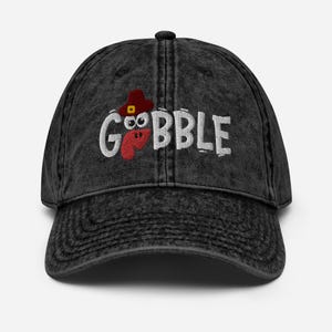 Gobble Gobble Thanksgiving Gift hoed t-shirt borduren Vintage Cotton Twill Cap womens Funny familie Thanksgiving shirts Thanksgiving Hoodie