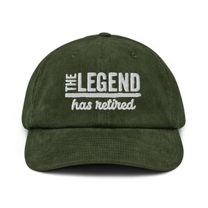 The Legend Has Retire Grappige pensioencadeaus voor mannen en vrouwen borduren corduroy hoed kantoorshirt cadeau voor papa Cadeaus voor hem Cadeau voor haar