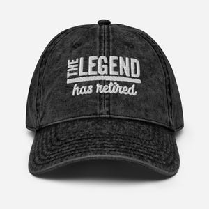 The Legend Has Retire Grappige pensioencadeaus voor mannen en vrouwen borduren vintage katoenen pet T-shirts cadeau voor papa Cadeaus voor hem hoed