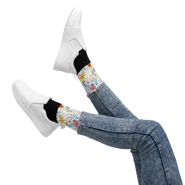 Unisex Floral Socks flower print socks footwear daisy flower sock gift for her Great Gift Idea Floral print Sock Christmas Socks Flower sock