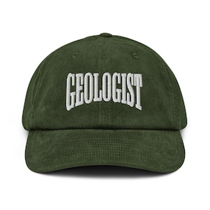 Geologen-Stickerei Cord-Hut Geologie-Hut Geologie-Geschenke Geologen-Studentengeschenke leicht abgelenkt von Felsen Hutfelsen Sammlergeschenk