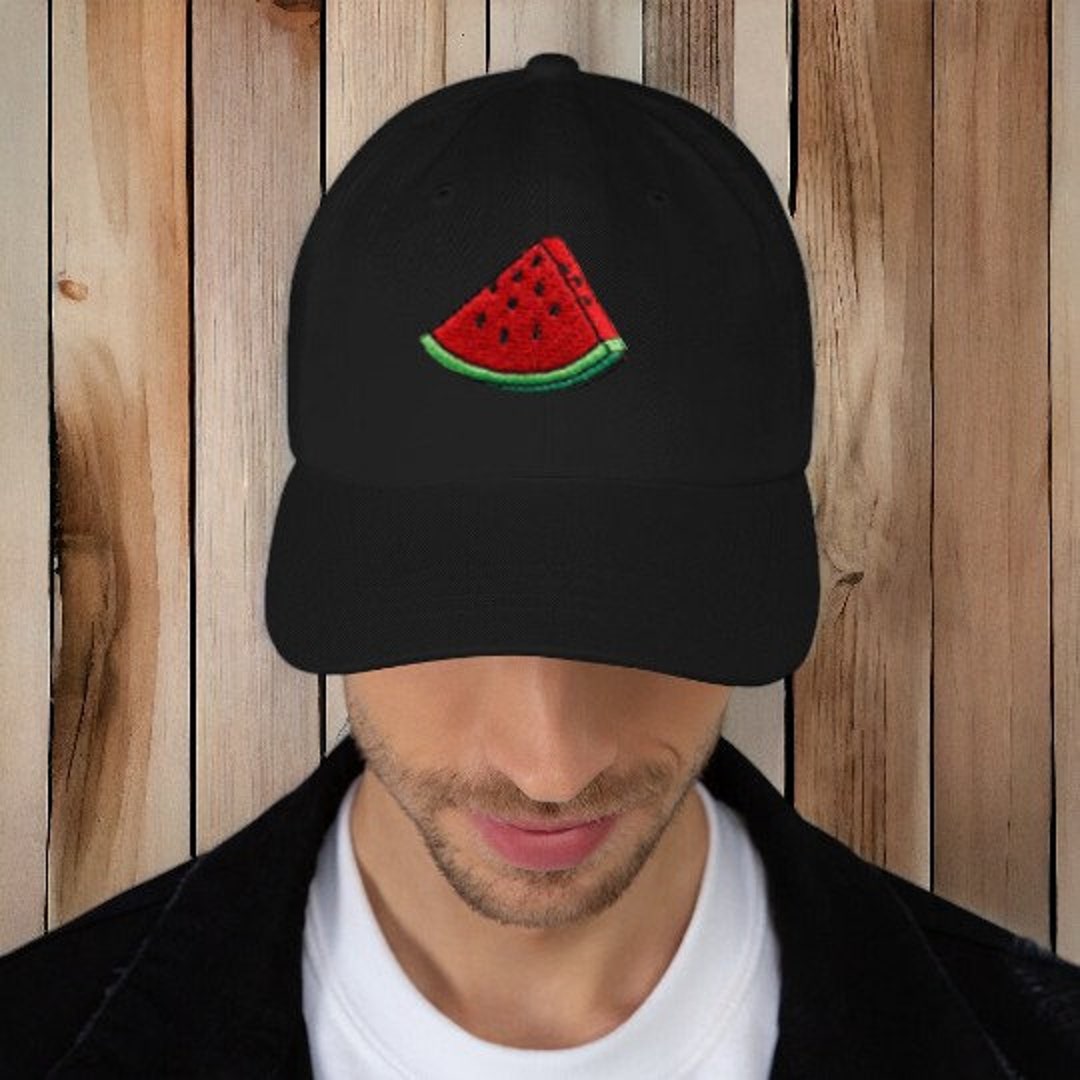 Watermelon Slice Embroidered Hat Free Palestinian Watermelon Hat ...