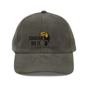 Toucan faça isso chapéu bordado vintage veludo boné toucano chapéu dos desenhos animados chapéu de pássaro chapéu presente de natal traje de halloween quilha faturado tucano