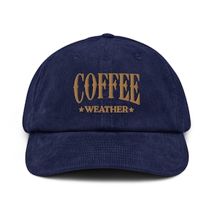 Koffie weerhoed Coffee Lover cadeau borduurwerk vintage corduroy hoed T-shirt pet cadeau voor haar trendy cadeau voor hem Come Back With Coffee pet
