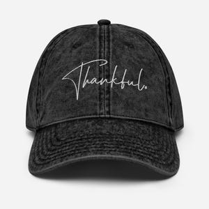 Dankbaar hoed Shirt Thanksgiving cadeau Leuke herfstpet borduren Vintage keperstof pet Religieus cadeau-idee Retro herfst seizoen herfst kleding geschenken