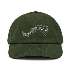 Guitare acoustique cadeau pour mélomane broderie musicien chapeau en velours côtelé Think Out Loud vêtements cadeau cool bande chemise cadeau pianiste artiste papa cadeau