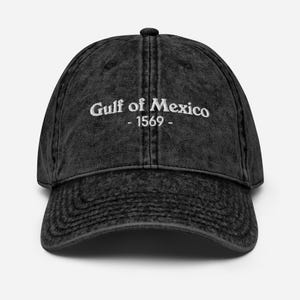 Chemise golfe du Mexique, broderie vintage de la côte du Texas, casquette en sergé Alabama Mississippi, plage de la Floride, cadeau patriotique américain du golfe du Mexique