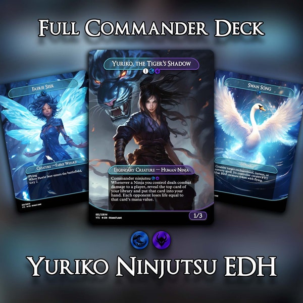 Yuriko Ninjustsu EDH - Full Commander Deck - 100 Cards - MTG Proxy Cards - Premium Quality