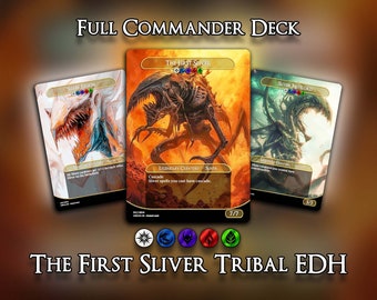 The First Sliver EDH - Full Commander Deck - 100 Cards - MTG Proxy Cards - Premium Quality