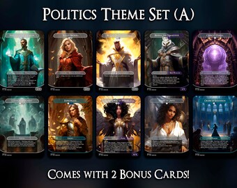 Politics Theme Set (A) - 10 Cards Set - Comes with 2 Bonus Cards - MTG Proxy Cards - Premium Quality