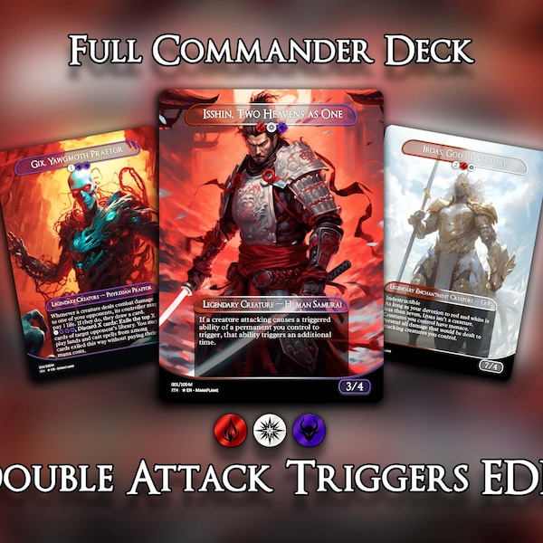 Double Attack Trigger EDH - Full Commander Deck - 100 Cards - MTG Proxy Cards - Premium Quality