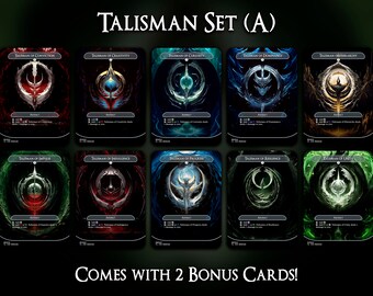 Ensemble Talisman (A) – Ensemble de 10 cartes – Livré avec 2 cartes bonus – Cartes proxy MTG – Qualité supérieure