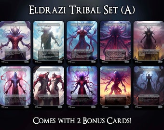 Set tribale Eldrazi (A) - Set da 10 carte - Viene fornito con 2 carte bonus - Carte proxy MTG - Qualità Premium