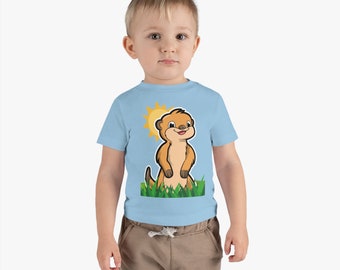 T-shirt in cotone per neonati/animali/giungla/natura/bambini/divertimento/estate/colorata/