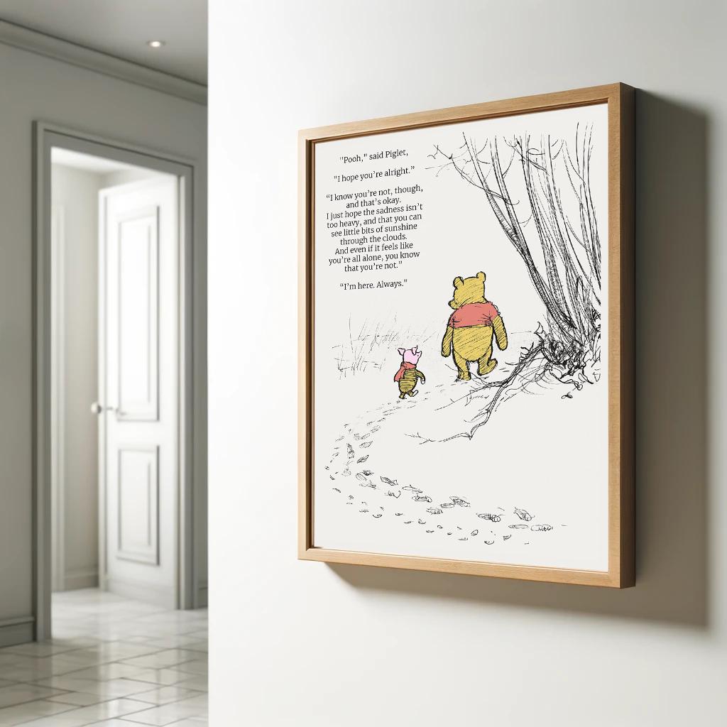 Winnie-the-pooh I Hope You're Ok Print | Digital Download | Piglet