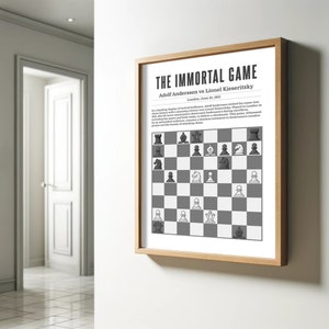 Anderssens Unsterblich Spiel | Digitaler Download | Schach | Schach-Liebhaber | Schach Poster