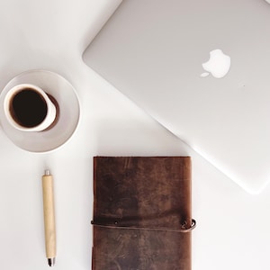 Handmade Leather Refill Notebook - Personalised Gift