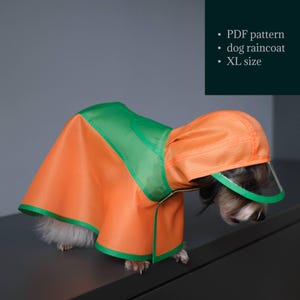 Wasserdichter Hunde-Regenmantel Schnittmuster (Größe XL): PDF-Anleitung für einen Kapuzen-Hunde-Cape