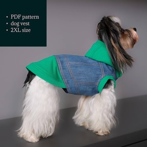 2XL Dog Denim Vest Pattern: Sewing Tutorial for Dog Jackets & Coats