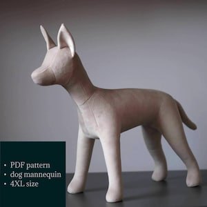 PDF Pattern for 4XL Size Dog Mannequin - Step-by-Step Sewing Guide to Craft a Realistic Stuffed Dog Toy