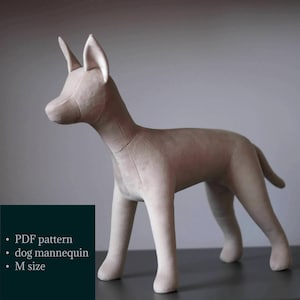 Dog Mannequin Patterns (M Size) - PDF Step-by-Step Sewing Tutorial for Realistic Stuffed Dog Toy