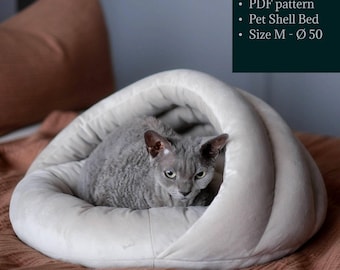 M-Size Dog & Cat Cave Pattern - PDF Sewing Guide for a Cozy Pet Bed House