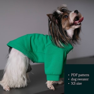 DIY Dog Sweater Pattern - XS Sizes, PDF Tutorial & Step-by-Step Instructions - Pet Jumper, Jacket, and Sweatshirt