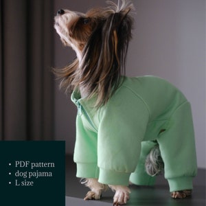 DIY Dog Pajama Pattern - L Size, PDF Sewing Tutorial for Small Dogs, Step-by-Step Guide  for Pet Pajamas - Small Dog Overall