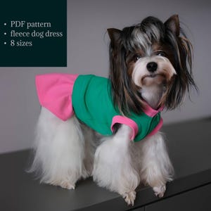 Easy Fleece Hundekleid PDF Schnittmuster + Anleitung - Für kleine Hunde, Alle Größen inklusive, anfängerfreundliches Haustier Outfit