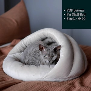 L Size Pet Cave PDF Pattern - Step-by-Step Sewing Tutorial for a Cozy Dog & Cat Bed