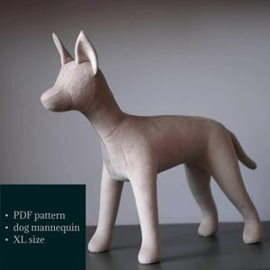 Sewing PDF Pattern for XL Dog Mannequin - DIY Realistic Stuffed Dog Toy with Step-by-Step Tutorial
