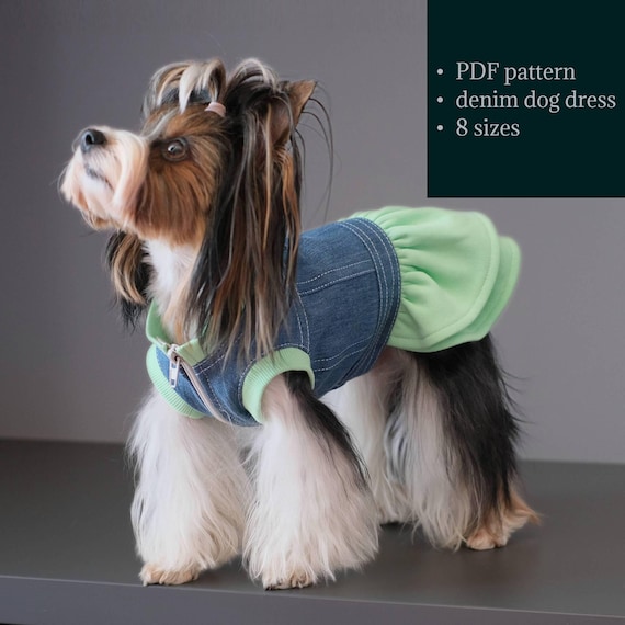 white christmas dresses Denim Lemon Dog Dress main image 1